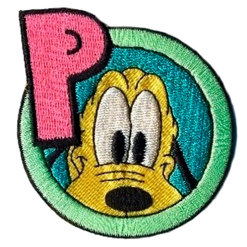 Parche Termoadhesivo Bordado Pluto con letra P