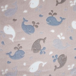 Katia Flannel Fabric - Whales