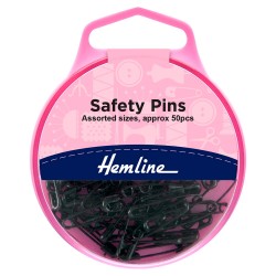 Hemline Safety Pins - Black