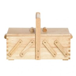 Wooden Sewing Box with...