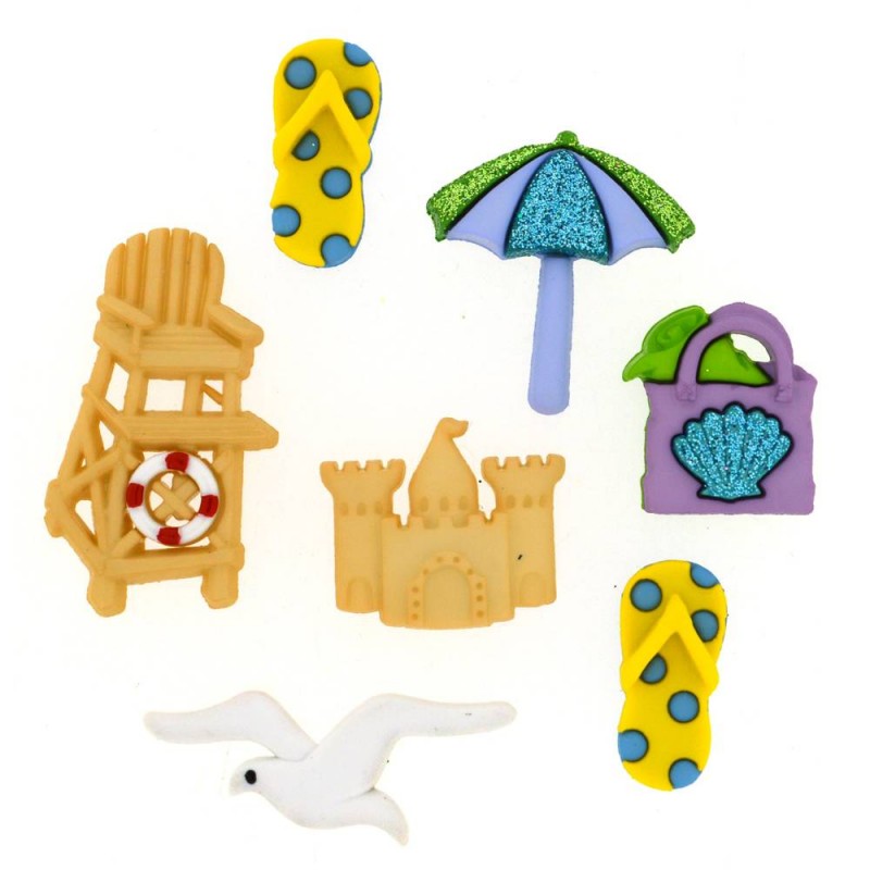 At the Beach Buttons At the Beach Buttons