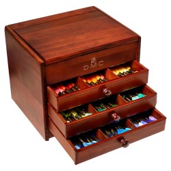 Wooden Sewing Box with 3...